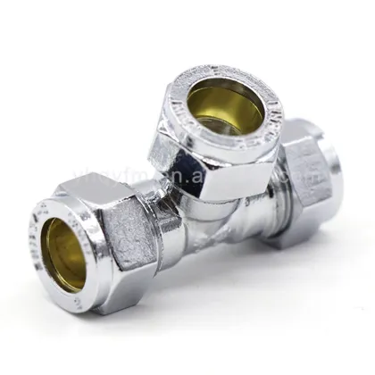 YUHUAN Customized Brass CP Compression Tube Fittings
