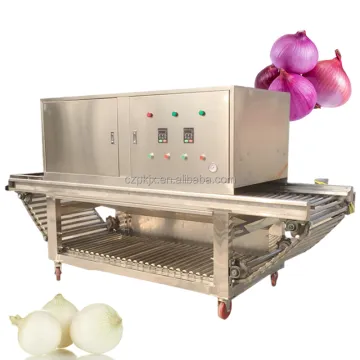 Automatic Onion Root and Top Cutting Machine & Air Peeling Processor