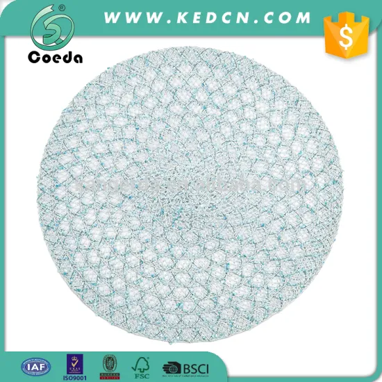 Braided Round Polyester Table Placemat for Wedding Table Decoration