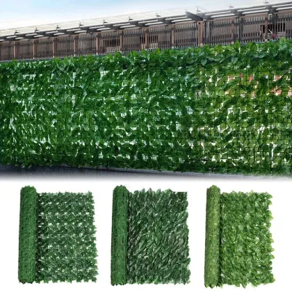 Ivy Leaf Hedge Roll: Deluxe Artificial Fence Screen Wall