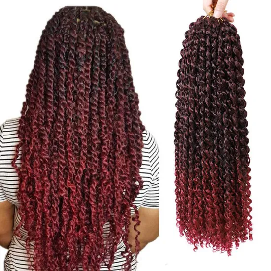 Private Label Passion Twist Hair 18 Inch Water Wave Synthetic Braiding Hair