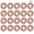 20pcs 35mm Heart Binder Rings Mushroom Hole Loose Leaf Notebook Notepad Binding Plastic Disc Buckle Hoop