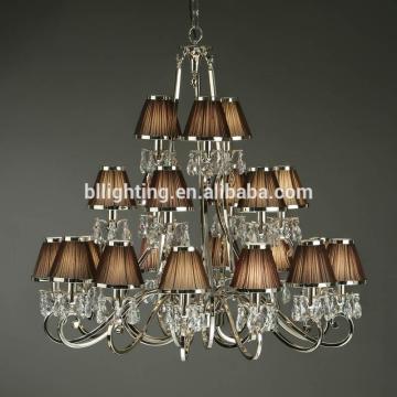 Big size metal lamparas chandelier de cristal