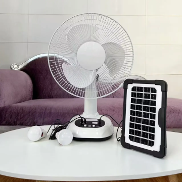 Cheapest Solar-Powered Rechargeable Electric Table Fan - Africa Hotsale