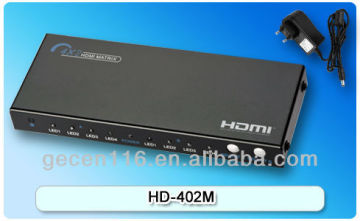 HDMI Matrix HDCP 2.0 4 in 2 out Model HD-402M