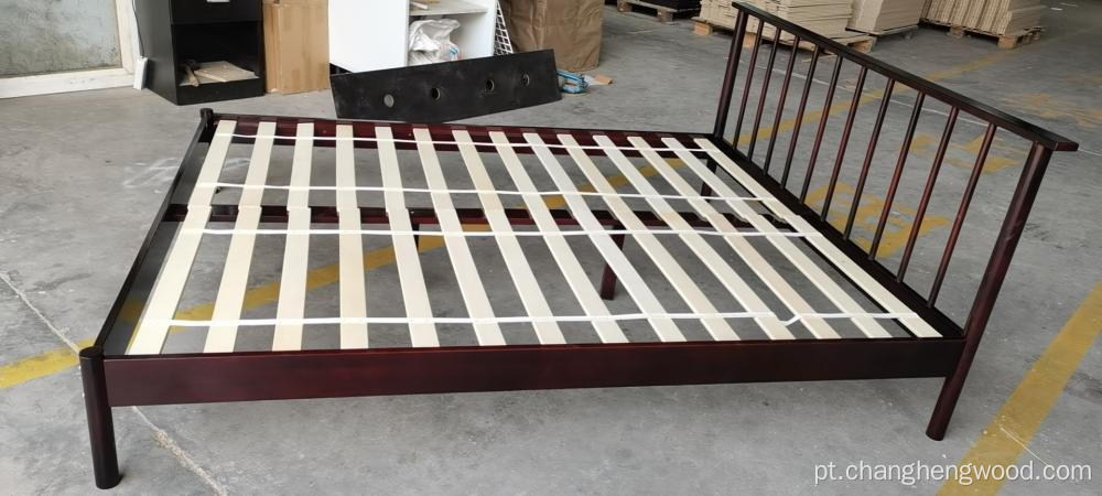 Cama de pinheiro de madeira maciça de novo estilo mais popular com pintura ou lubrificado