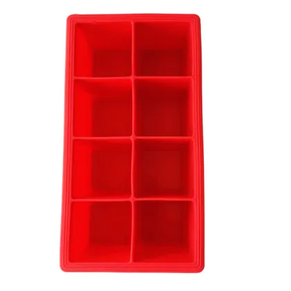 Red silicone ice ice tray