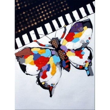 Handmade unique butterfly animal oil paintings for bedroom