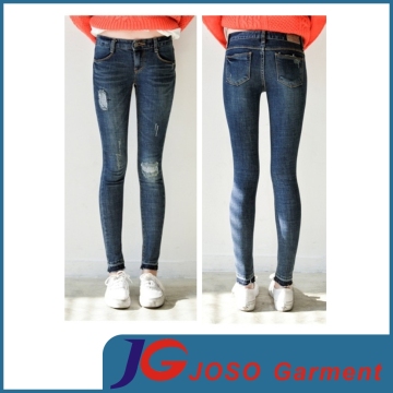 Factory Wholesale Sexy Skinny Girl Jean Pants Denim Trousers (JC1233)