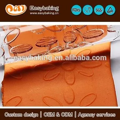 Elegant sunflower acrylic embossing rolling pin for DIY cake decorating