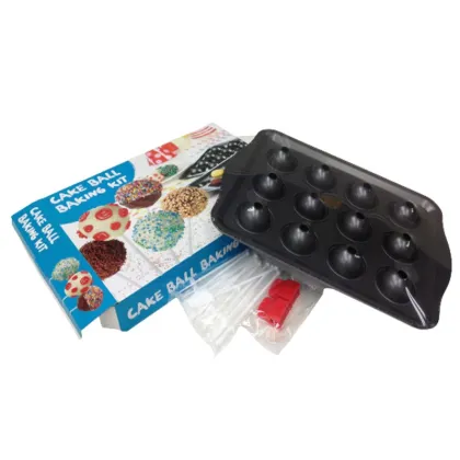 12 Cavity Non-Stick Cake Pops Mold Kit with Lollipop Sticks for Chocolate and Desserts