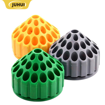 Rotatable Drill Bit Storage Box with Honeycomb Organizer