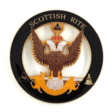 Scottish Rite 33 Masonic Double Headed Eagle Wings Up 3 \ "ตราสัญลักษณ์รถยนต์ฝีมือโลหะ
