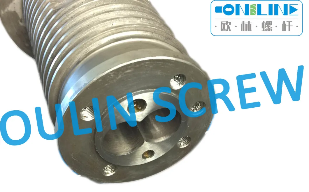 Cincinnati Cmt45 Twin Conical Screw Barrel for PVC Pipe (PVC Powder+10% CaCO3)