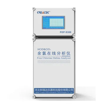 Swimming Pool Chlorine Analyzer: POP-8300 Free Chlorine Online Water Quality Testing Equipment for Hospitals