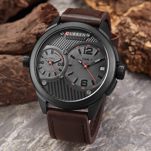 hot sale two movt quartz watch for business men