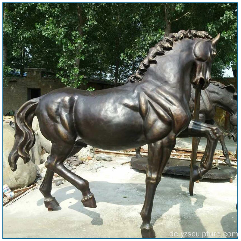 Outdoor Antike Cast Leben Größe Bronze Pferd Statuen