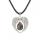 Gemstone Silver Alloy Wing Teardrop Gemstone Pendant Necklace Heart Shape Crystal Healing Wing Choker for Women Anniversary Gift