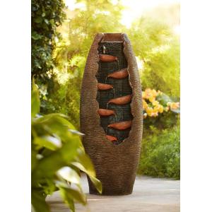 Seven Cascade Rustic Modern Water Fountain