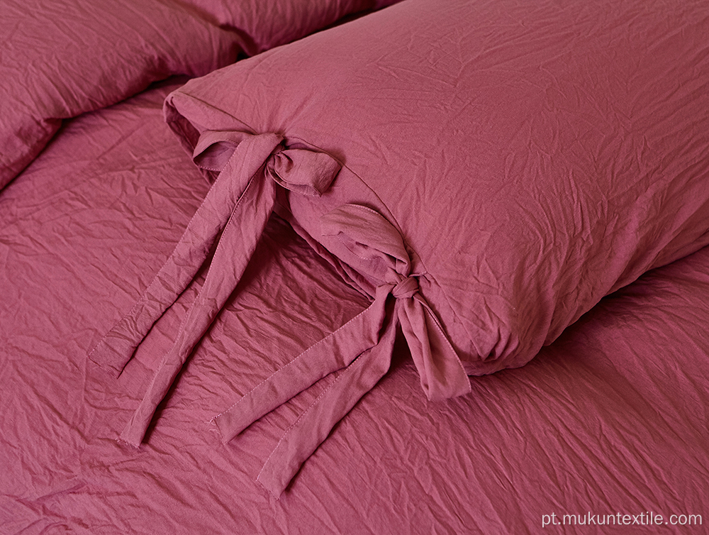 conjuntos de cama de edredon de algodão lavado com cinto