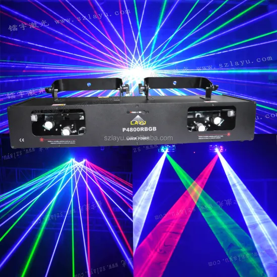 LAYU P4800RBGB 4 Head Fat Beam Laser Cannon DJ Light: Professional Lighting Solution for Entertainment and Events