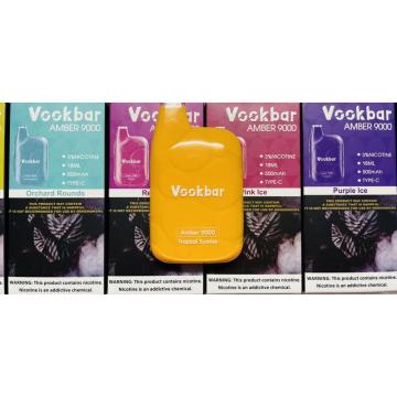 Vookbar Amber 9000パフ使い捨て蒸気卸売