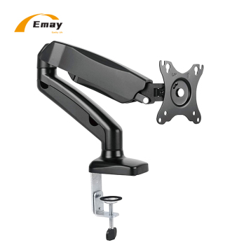 30" Aluminum Single Monitor Mount Arm - 360° Rotating Gas Spring Arm for PC Monitors