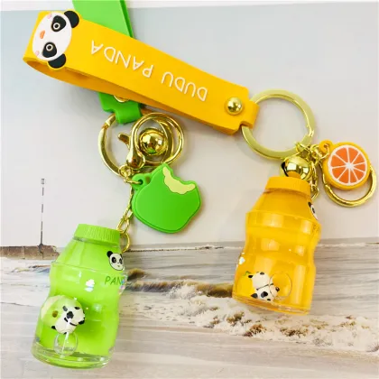 Daisy Milk Drink Liquid Keychain