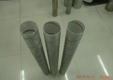 Customized Hole Punching / Perforated Metal Spiral Welded Pipe For Water Filtration