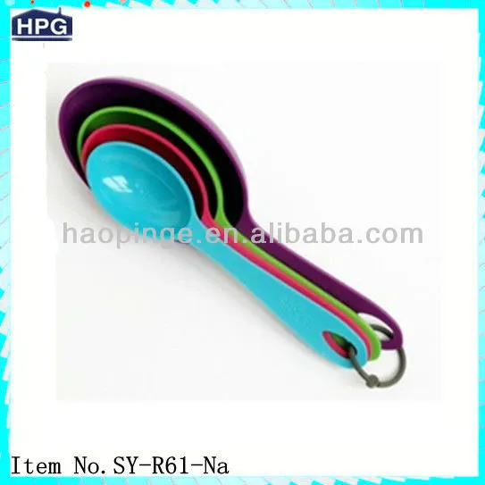 Plastic Measuring Spoon Set 4 Piece Camping Hiking Utensils