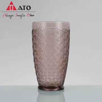 Purple Glass Cup For Water Juice Glass cup
