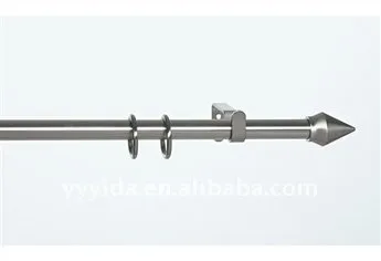 Plated curtain rod with aluminium finials