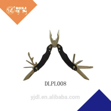 5" professional black aluminum handle folding plier