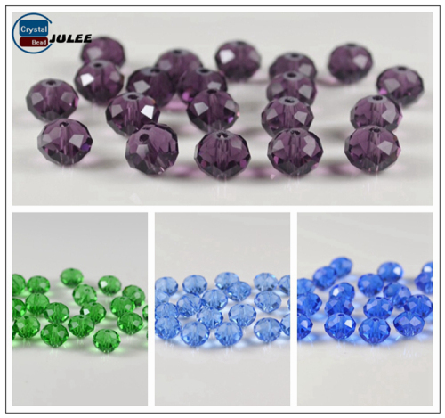 Pujiang beads manufacturer faceted rondelle crystal beads