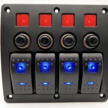 Marine Grade 4 Gang Switch Panel LED Rocker & Circuit Breaker Waterproof 12-24V