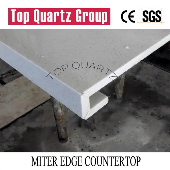 Miter edge quartz stone countertop