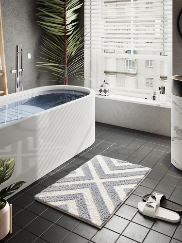 Nordic rectangle shape water absorption bath mats