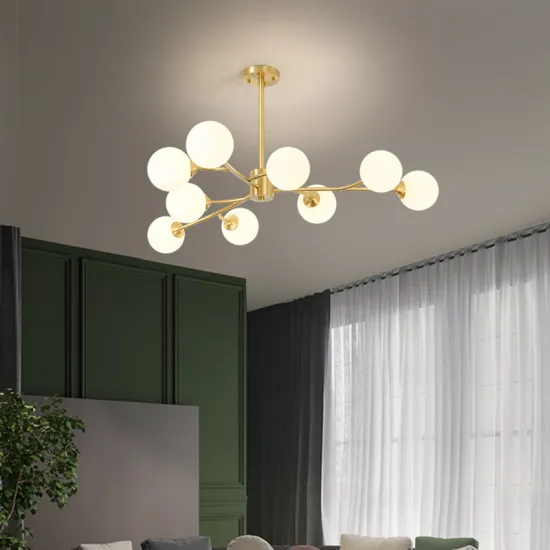 Horizontal Linear Chandelier Glass Ball Pendant Light for Hotel