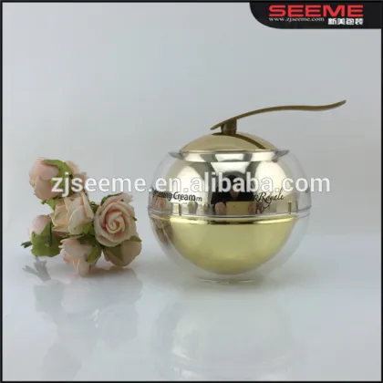 Base cream cosmetic jar plastic pmma apple jars acrylic beauty cream jars