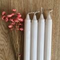 Verlichting Paraffin Wax White Plain Candles