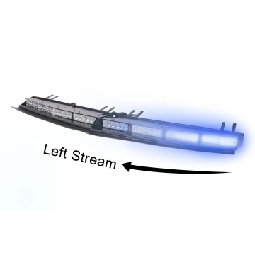 Auto Red/Blue LED Visor Warning Dash Flashing Light - 81 Flash Patterns Strobe Light Bar