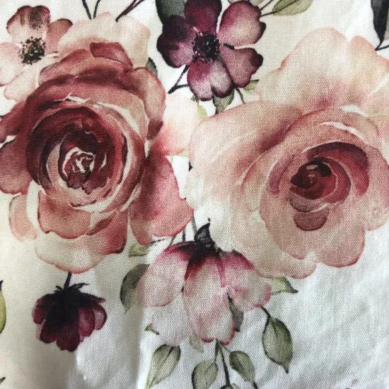 Hot Sale Floral Printed Cotton Woven Poplin Fabric