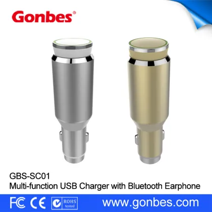 Dual usb ports qucik charge bluetooth handsfree car kit bluetooth 4.0