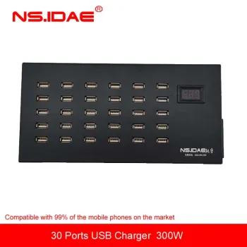 30-Port Fast USB Charger Station for Multiple Devices