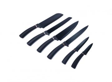 6 pcs Black Sleek Elegance Knife Set