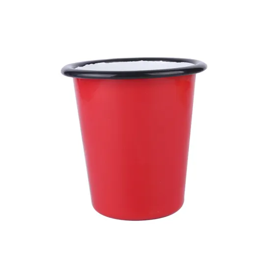 350ml Metal Tumbler Handmake Cup Enamel Painted Porcelain Cup for Drinking and Whisky No Handle