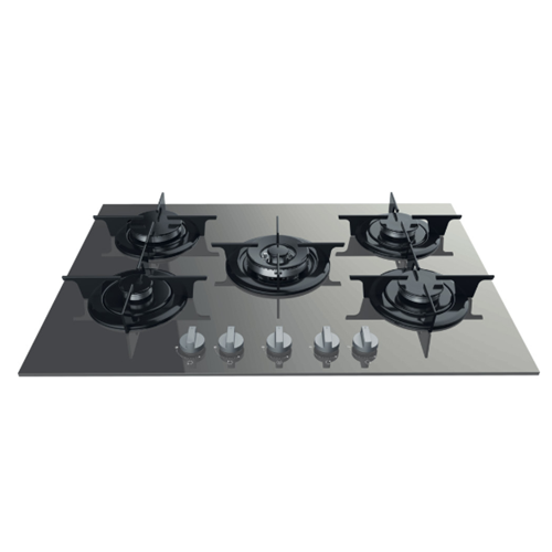 Italy Gas Hobs 5 Ring on Glass Top