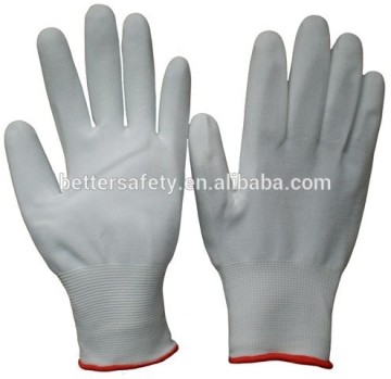13 guage Nylon coated Water Based Anti-Static PU Wholesale Work Gloves free samples