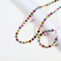 6MM Round Letter Rainbow Chain Jewelry