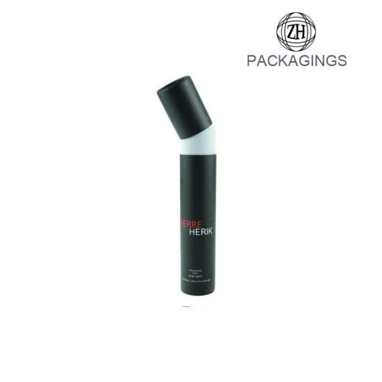 Matt black cardboard tube gift box for poster